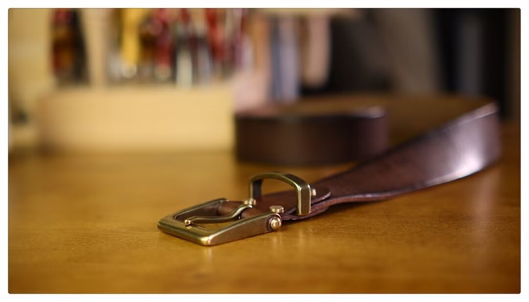 Premium Cowskin Belt with Copper Buckle