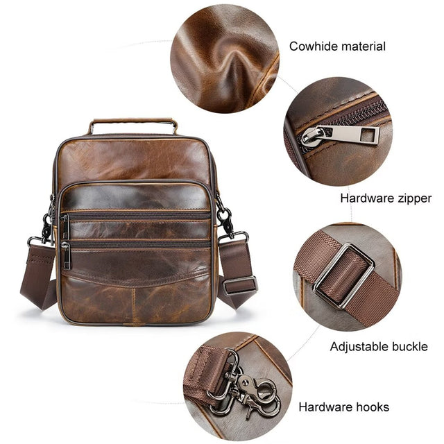 Sophisticated Sojourn Men's Leather Bag