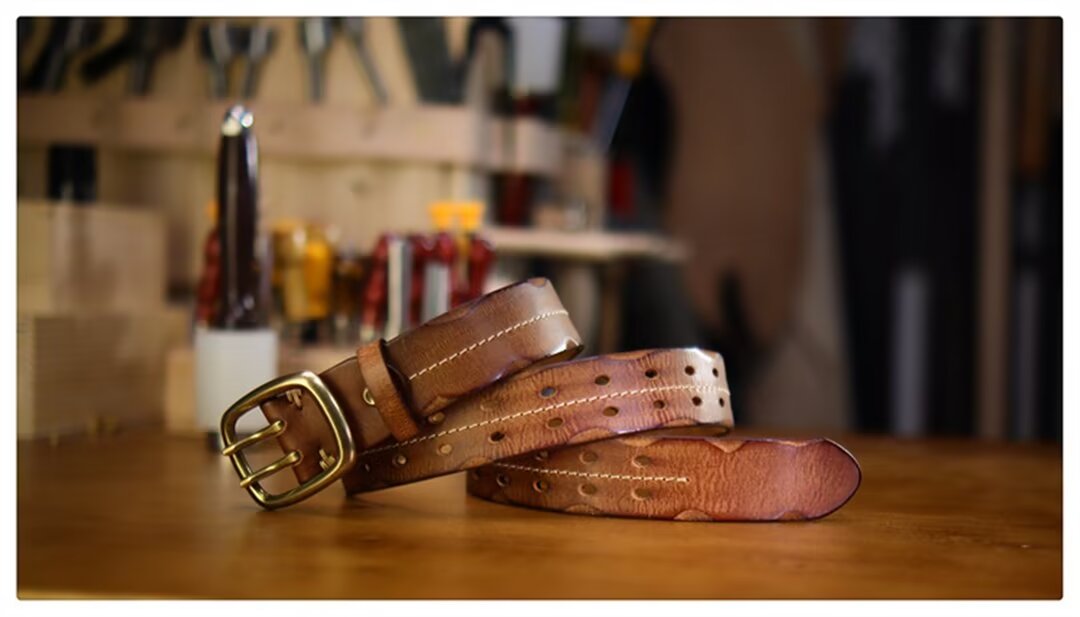 Refined Gentleman's Cowskin Belt