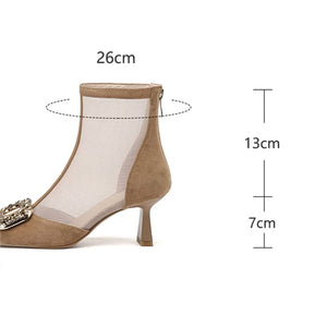 EleganceZip Cow Leather Heels - 7cm