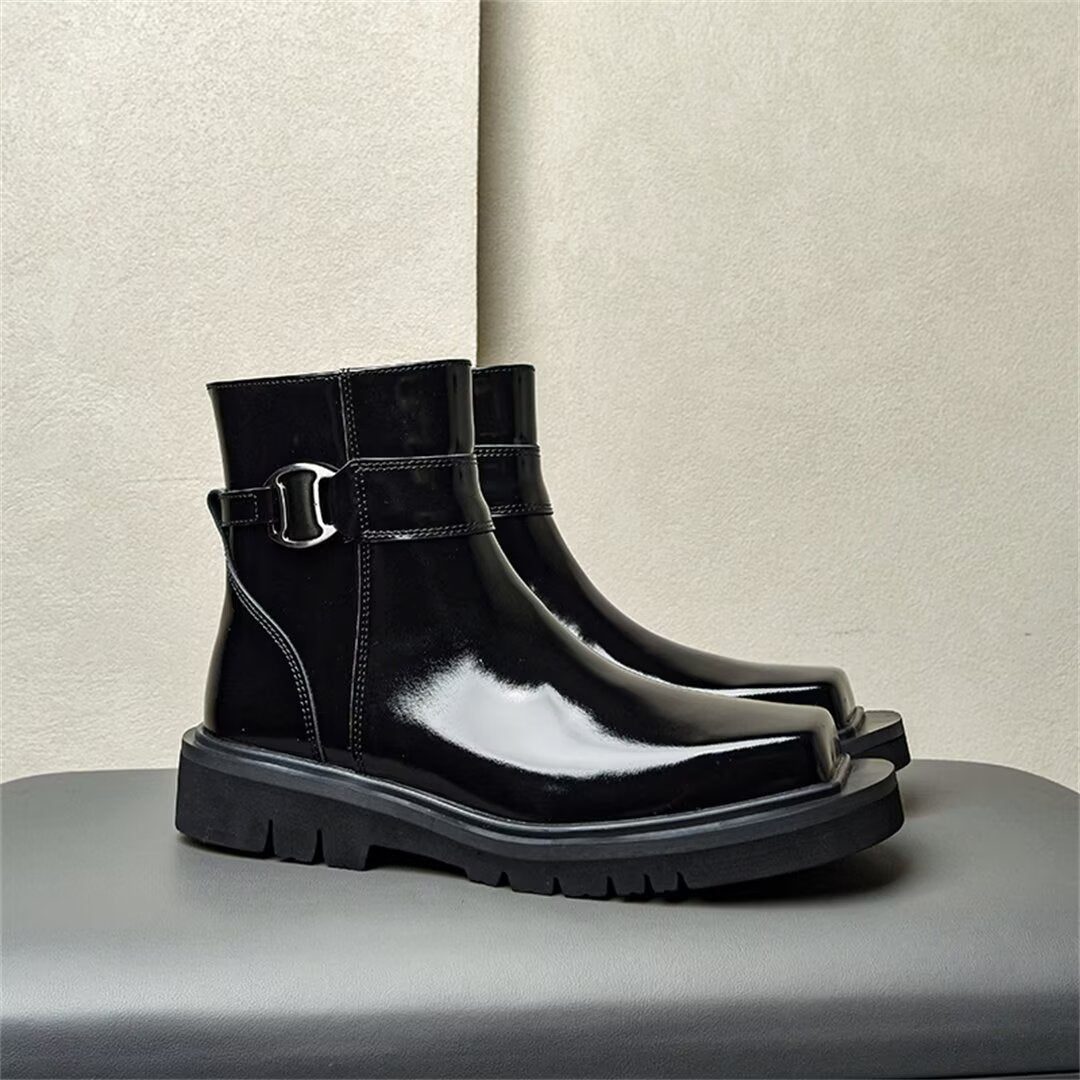 ElegantCow Ankle Zipper Boots