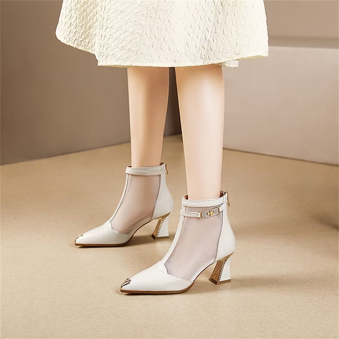 ClassicSheen Zip Heels