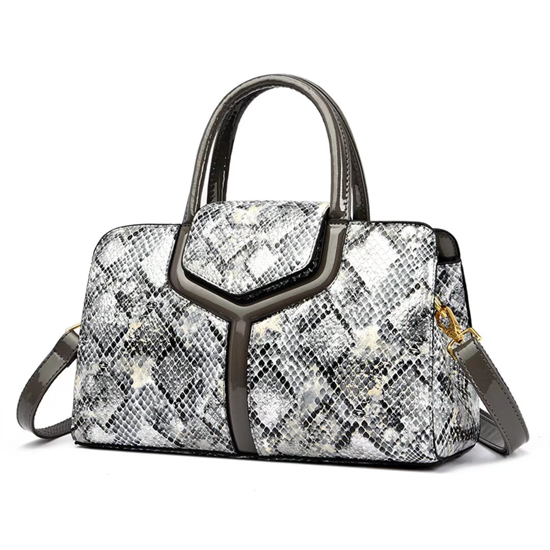 GlamTrend Alligator Pattern Handbag