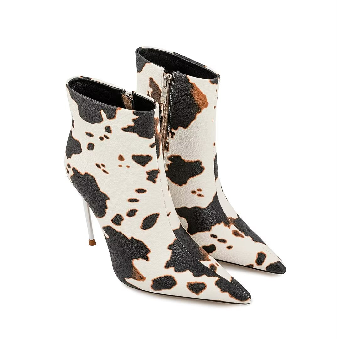 Pointed Allure High Ankle Boots