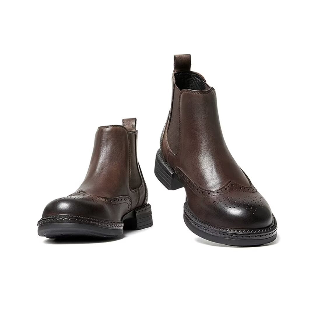 SleekElegance Men's Slip-On Boots