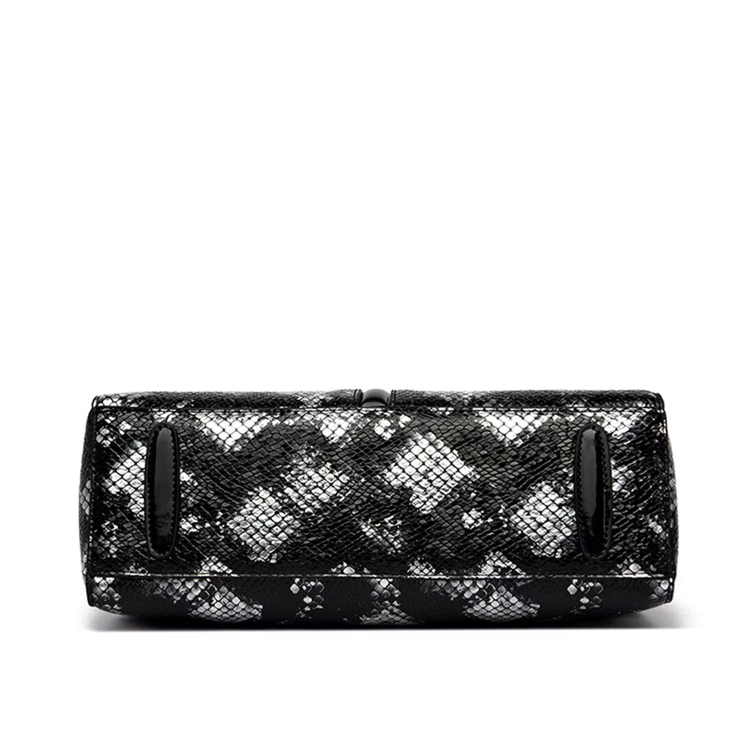 GlamTrend Alligator Pattern Handbag