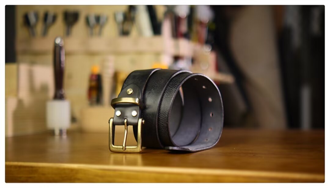 Premium Cowskin Belt with Copper Buckle