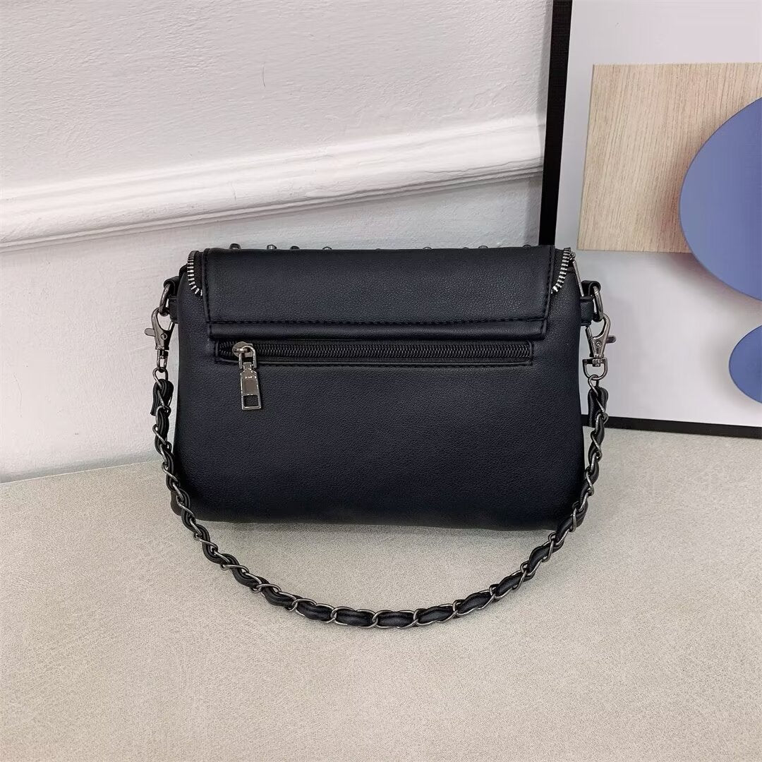 Elevated Leather Square Bag