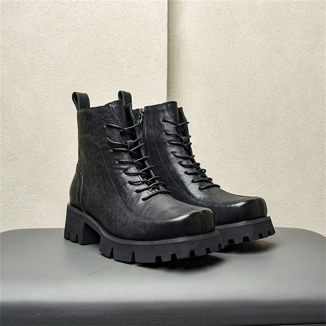 ClassicCow Square-Toe Ankle Men's Boots