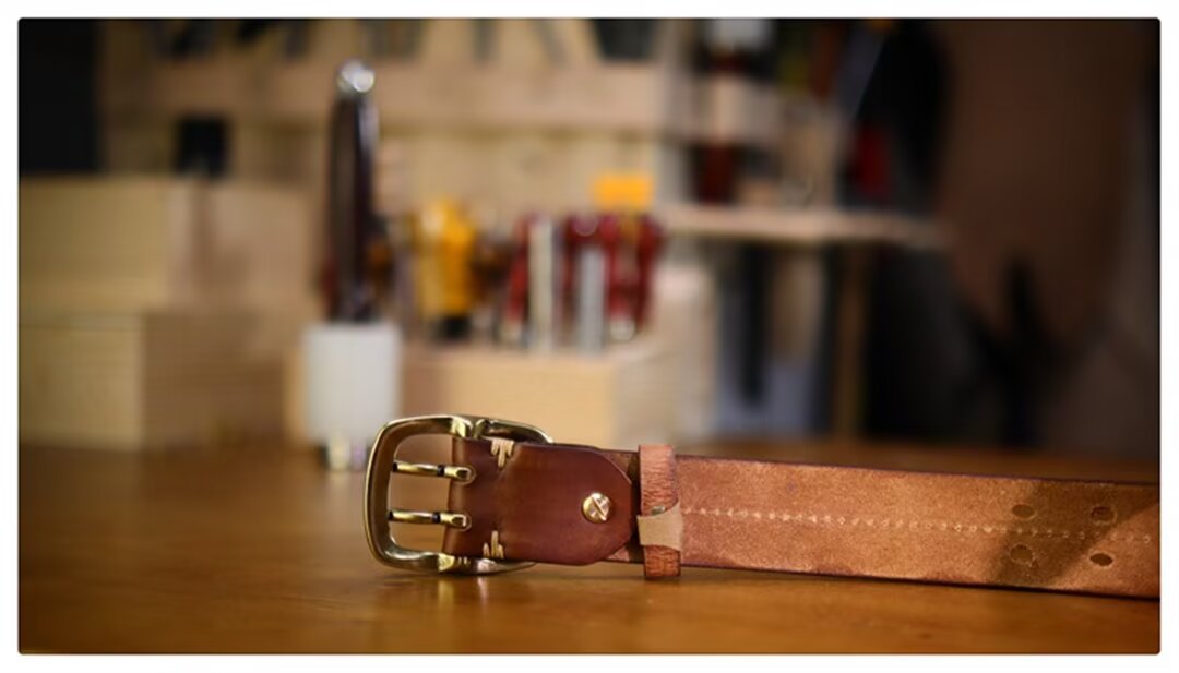 Refined Gentleman's Cowskin Belt