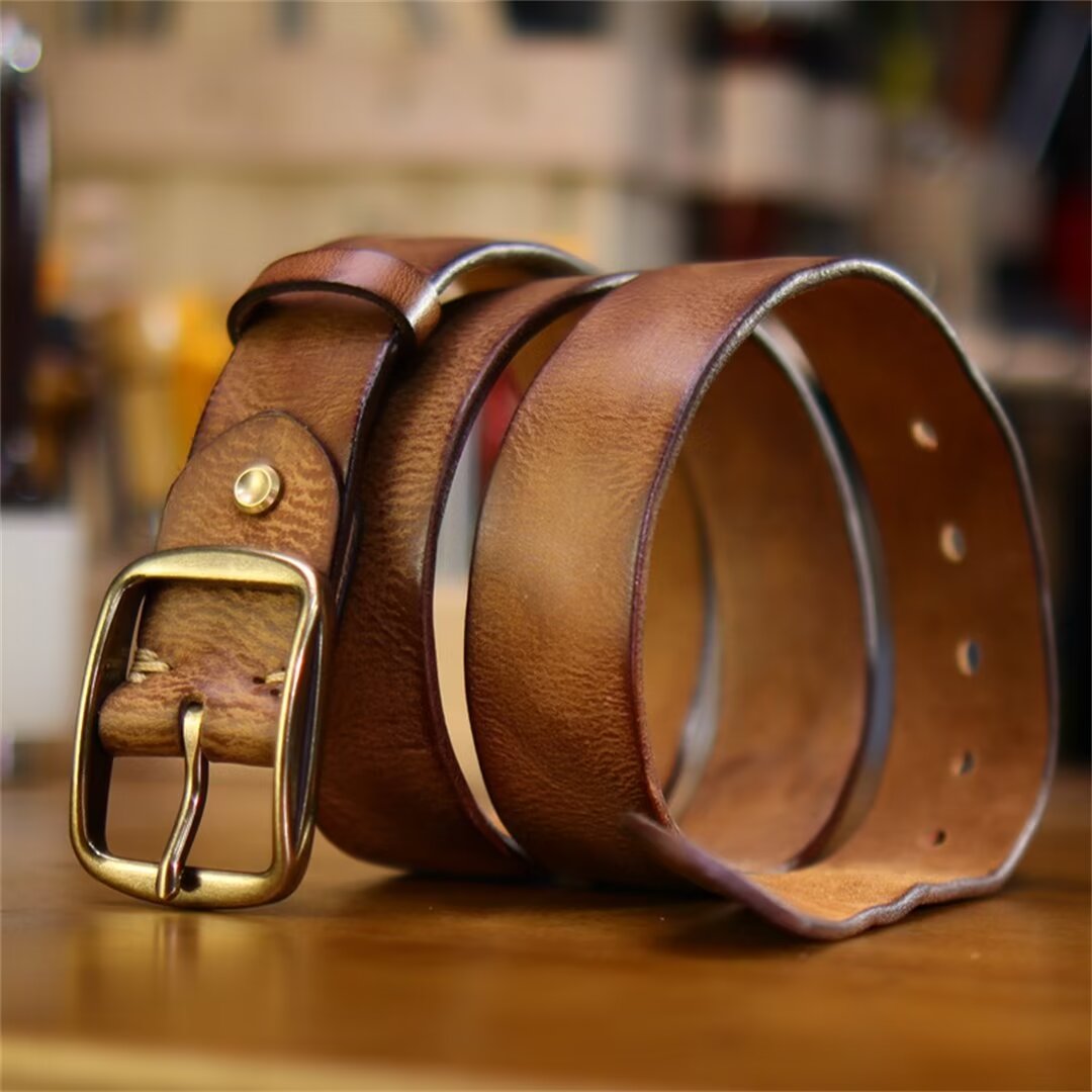 Classic Solid Cowskin Belt