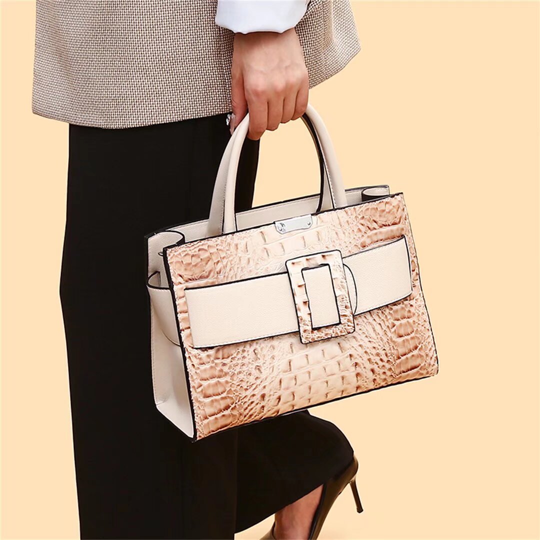 LuxeCroc Alligator-Inspired Tote