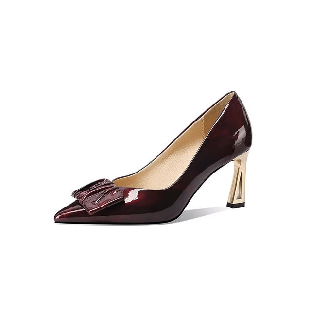 Sleek Orbitstream Sculpted Lace-up Runway Statement
