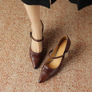 Refined Buckle Accent Pumps