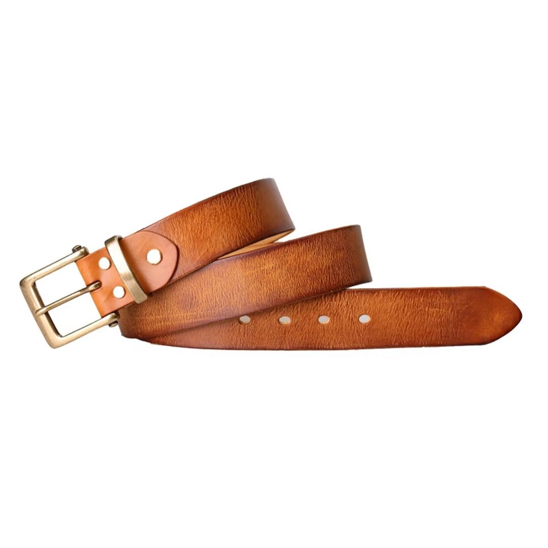 Premium Cowskin Belt with Copper Buckle