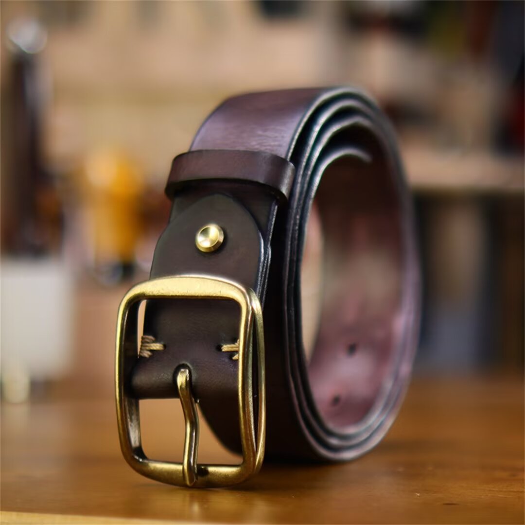 Classic Solid Cowskin Belt