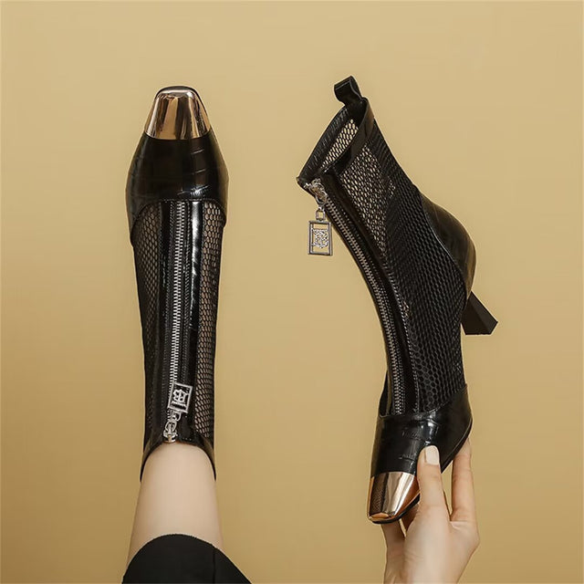 ChicZipper Cow Leather Heels