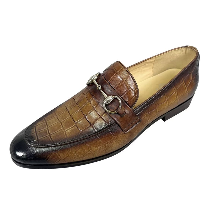 Elegant Round-Toe Cow Leather Loafers