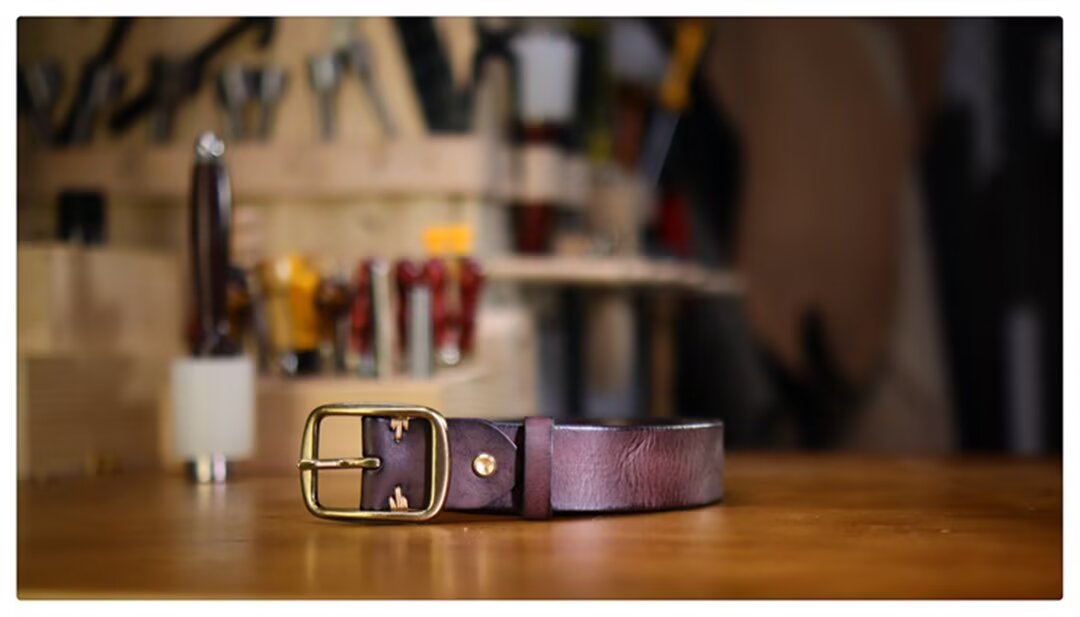 Classic Solid Cowskin Belt