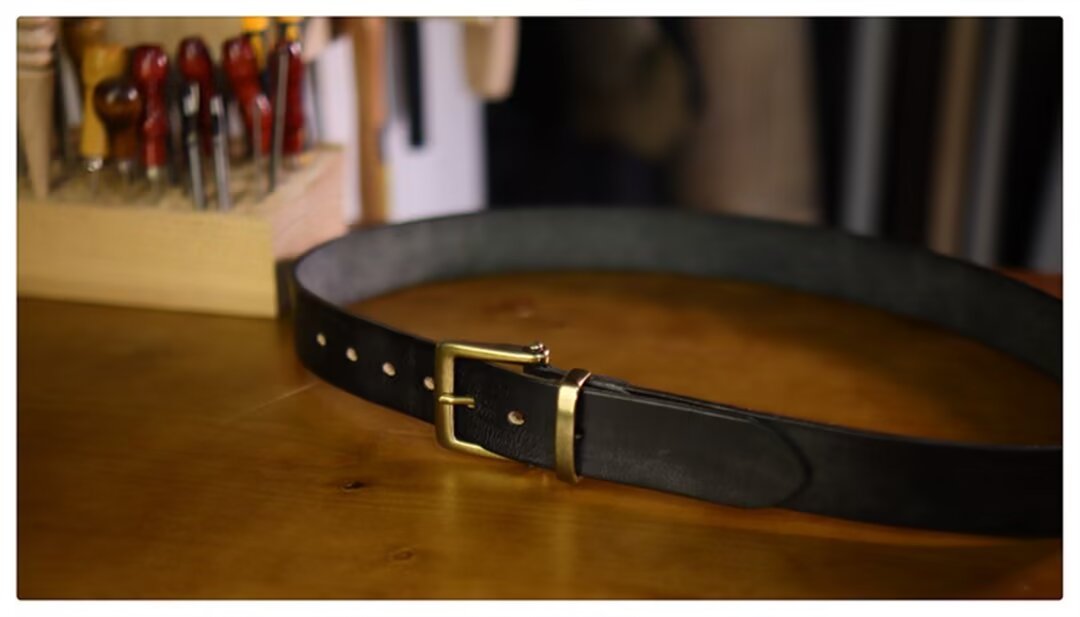 Premium Cowskin Belt with Copper Buckle