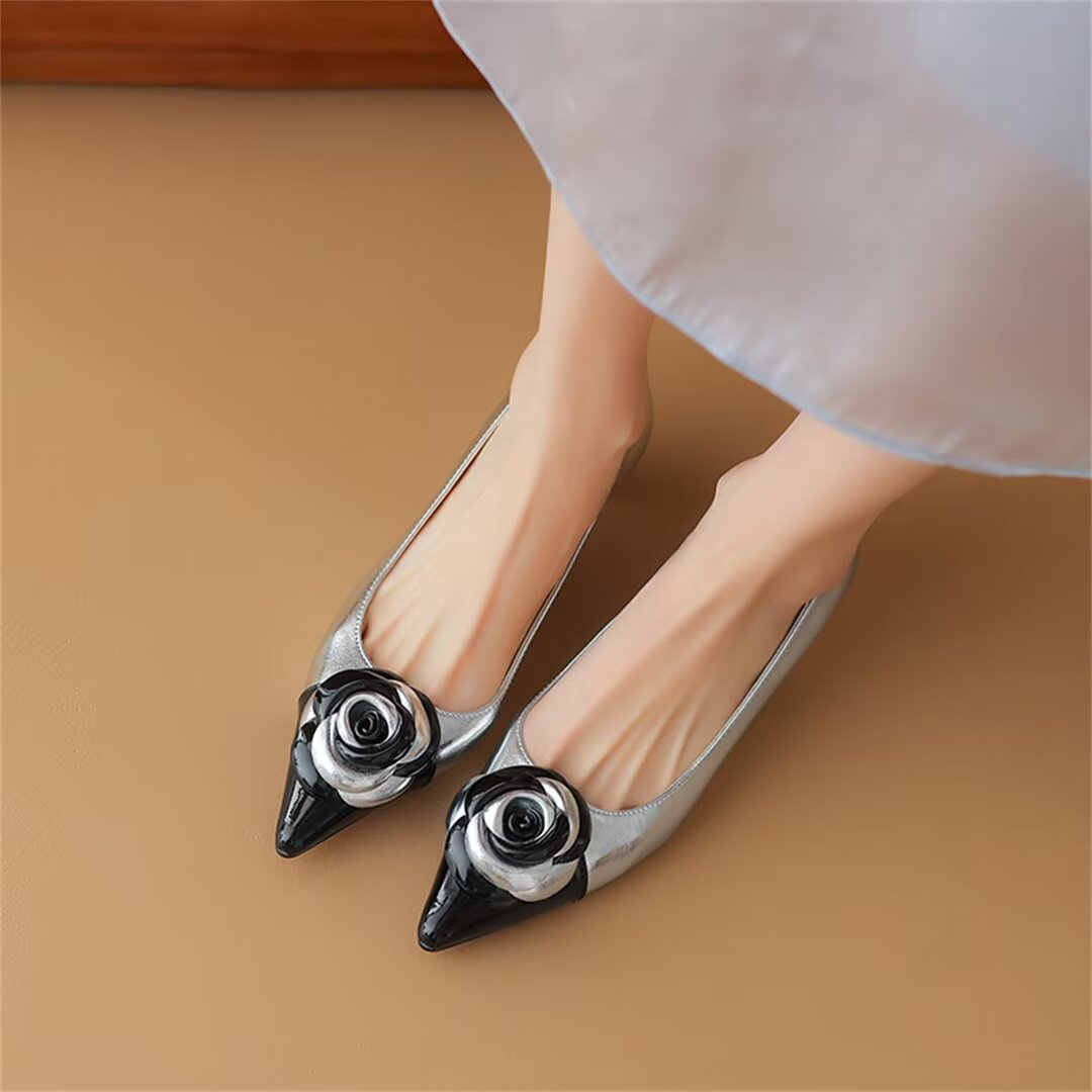 Slip-On Cow Leather Pumps