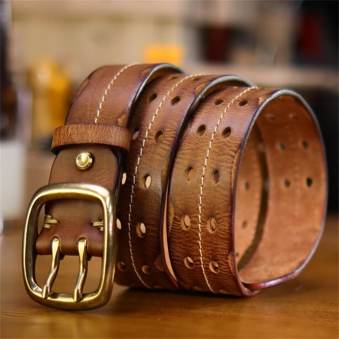 Refined Gentleman's Cowskin Belt