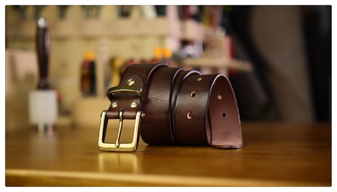 Premium Cowskin Belt with Copper Buckle