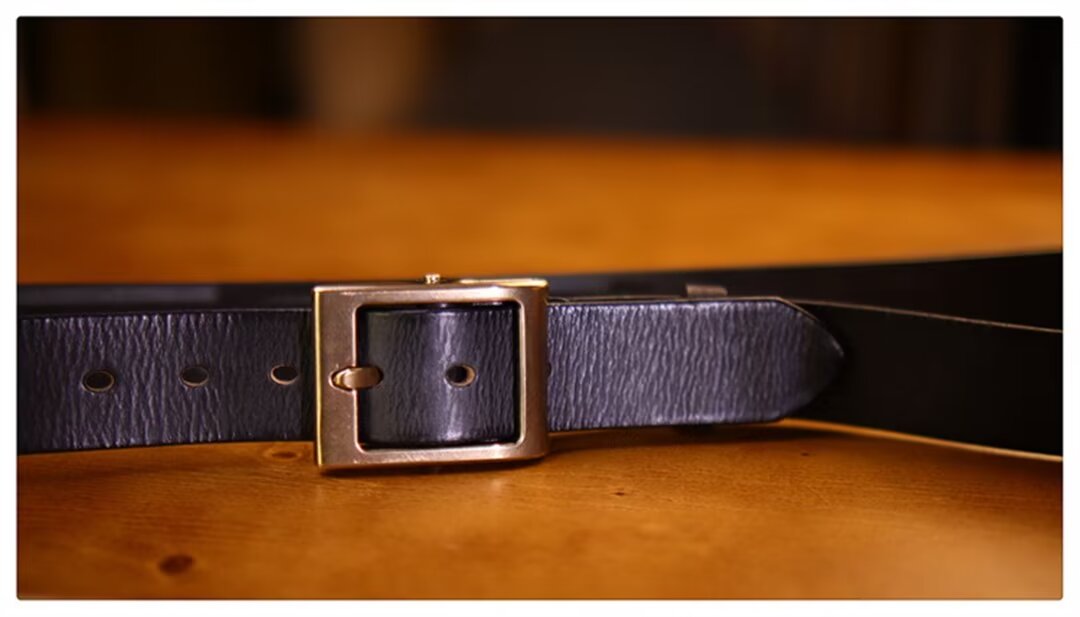 Signature Cowskin Belt with Copper Accent