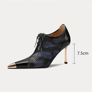 Modern Silhouette Cow Leather Heels