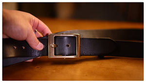 Signature Cowskin Belt with Copper Accent