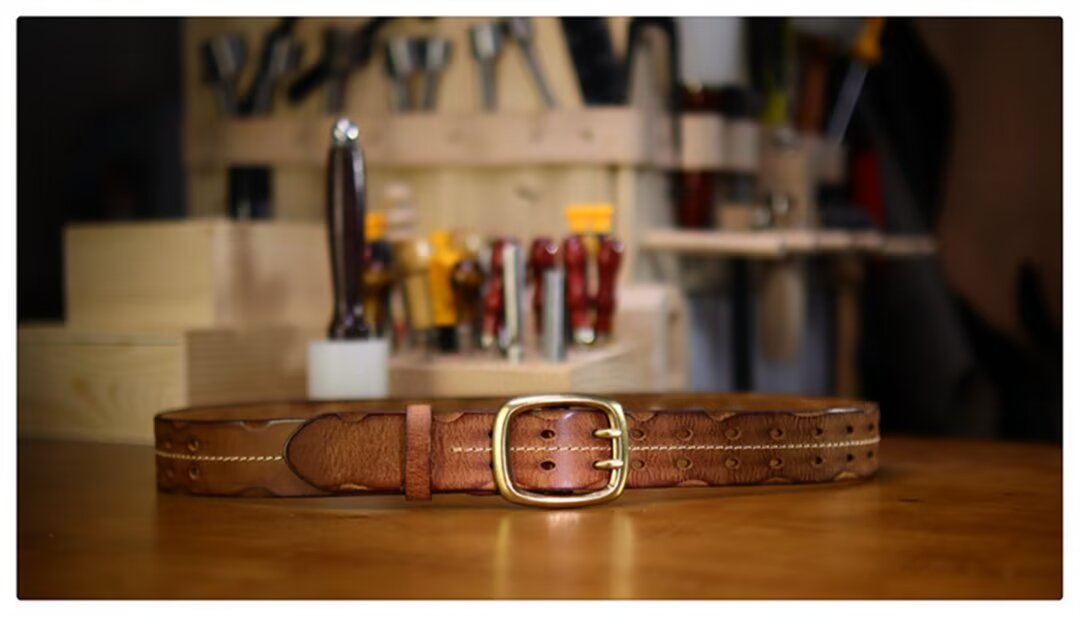 Refined Gentleman's Cowskin Belt