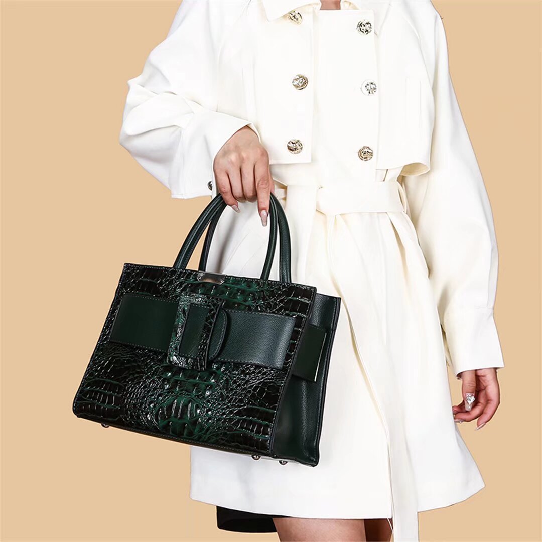 LuxeCroc Alligator-Inspired Tote