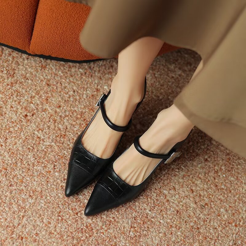 Refined Buckle Accent Pumps