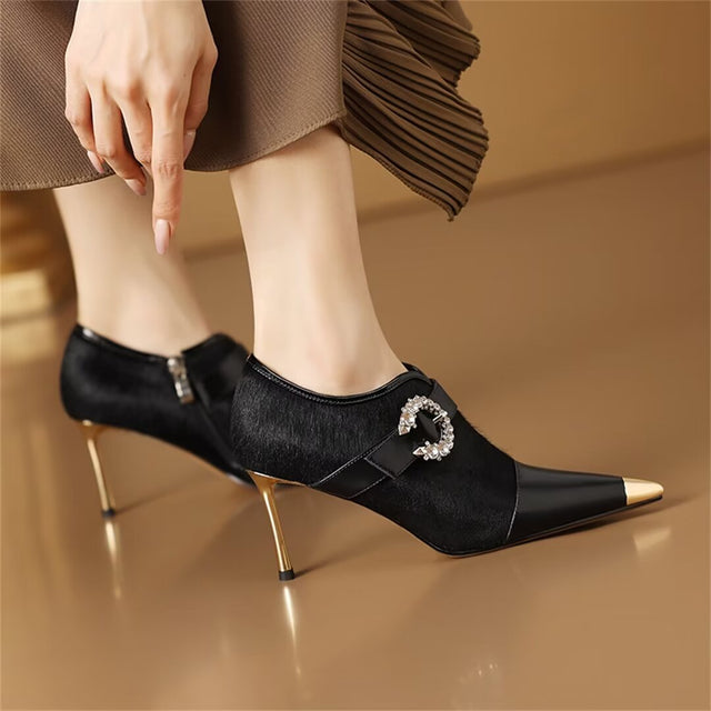 Svelte Zipper Accent High Heels