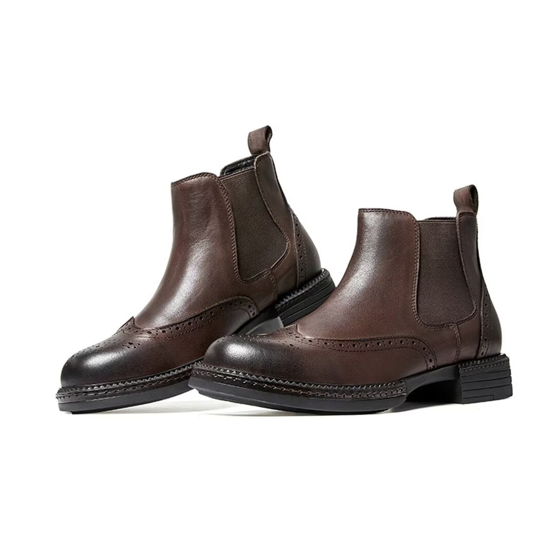 SleekElegance Men's Slip-On Boots