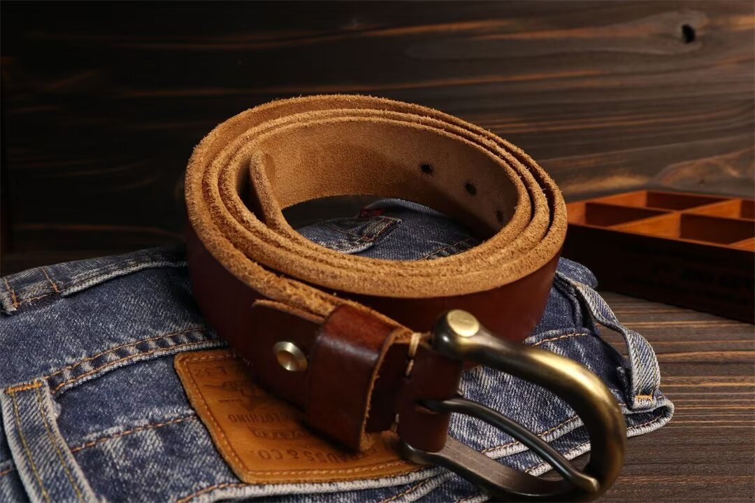 Artisan Crafted Cowskin Belt