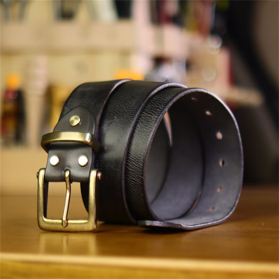 Premium Cowskin Belt with Copper Buckle