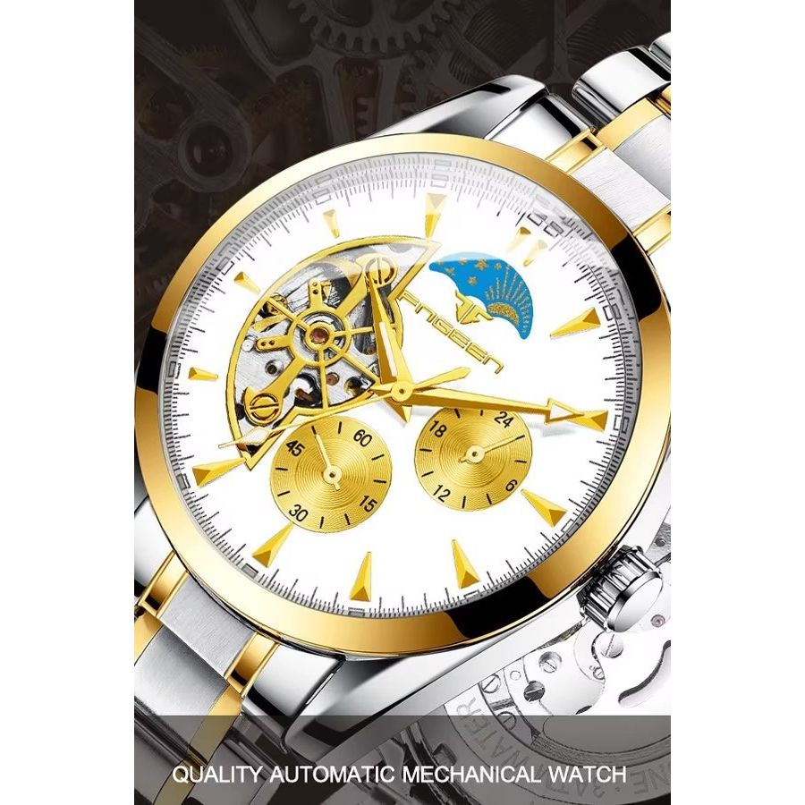 Elegant Star Quartz Crystal Glass Mechanical Watch