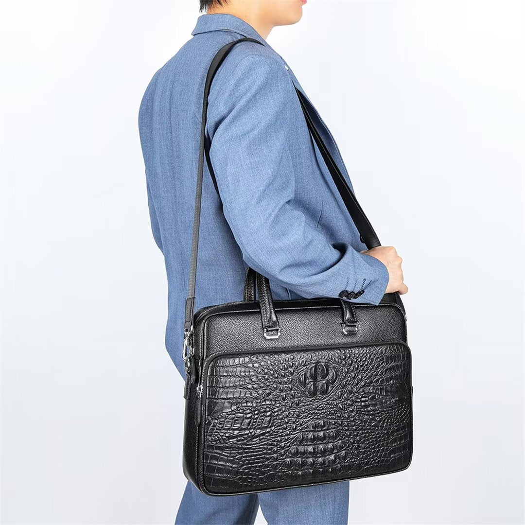 Pinnacle Prestige Men's Alligator Tote