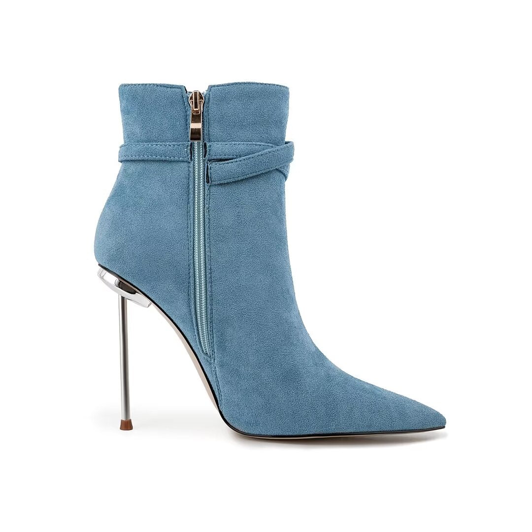 Chic Pointed Toe Stiletto Ankle Boots