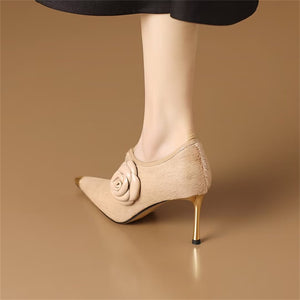 SleekSilhouette Cow Leather Pumps