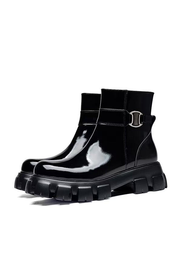 UrbanEdge Cow Leather Zipper Boots