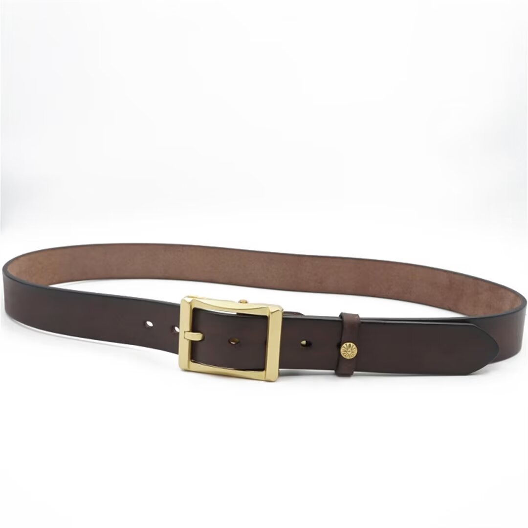 Artisan Copper Buckle Cowskin Belt