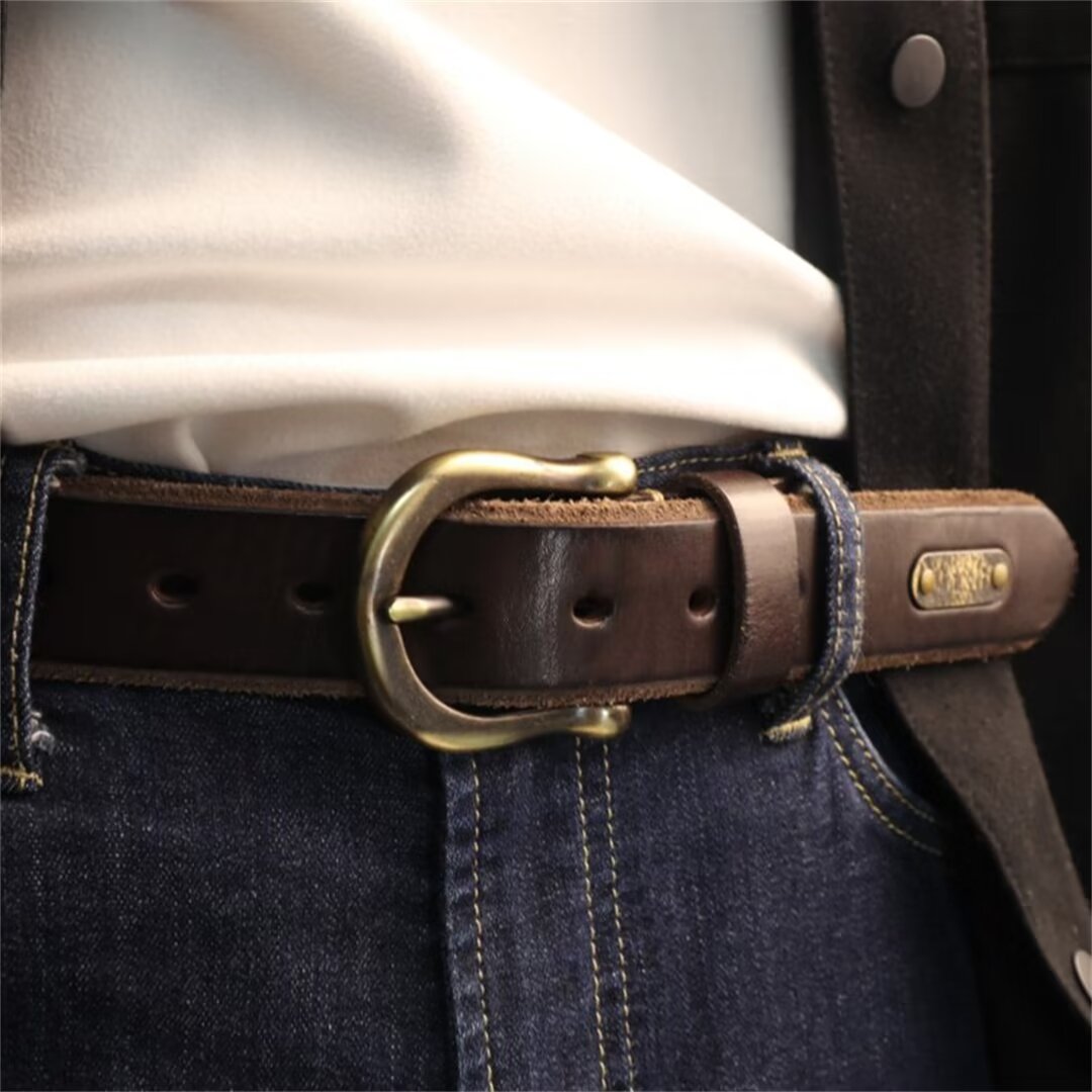 Artisan Crafted Cowskin Belt