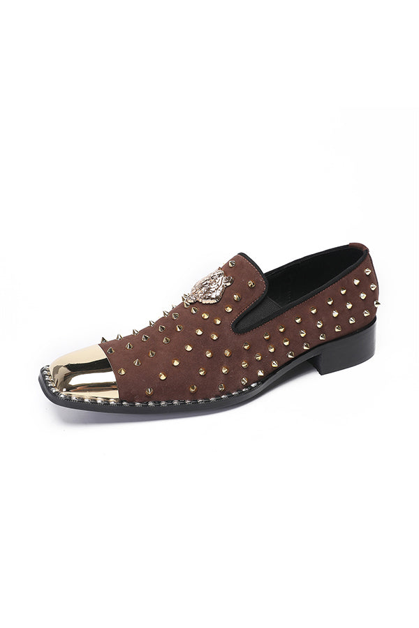 Luxe Exotic Pattern Genuine Leather Slip-on Loafers