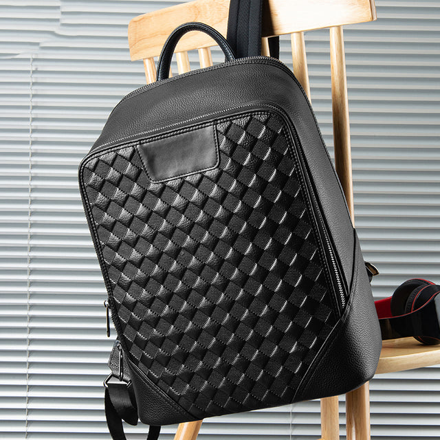 Luxury Leather Exotic Laptop Travel Backpack