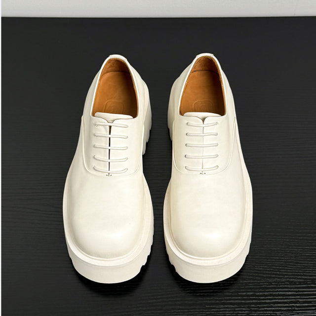 Elegant British Oxford Platform Laces Wedding Shoes