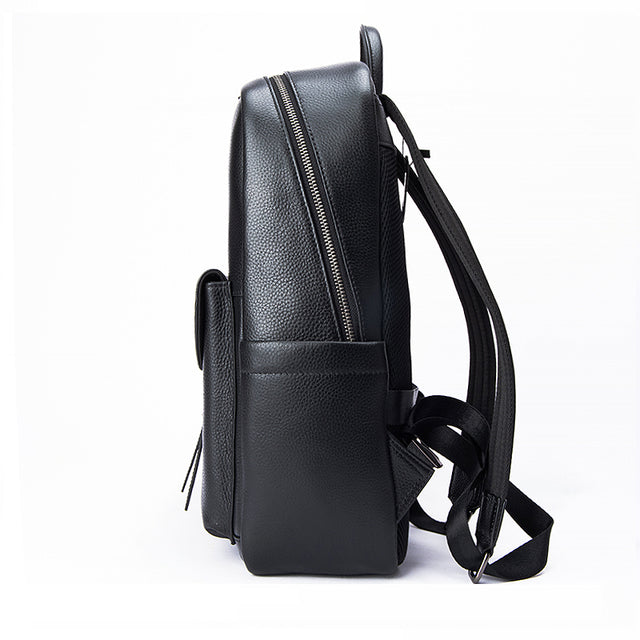 LeatherLux Cowhide Travel Computer Backpack