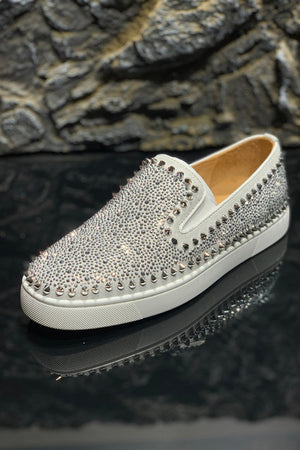 LuxeLeather Exotic Slip On Sneakers