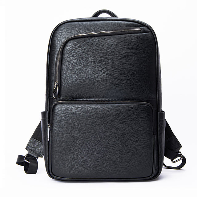 LeatherLux Cowhide Business Travel Backpack